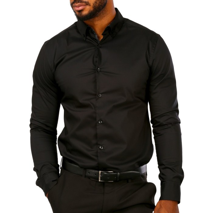 Mens 3xl black dress shirt