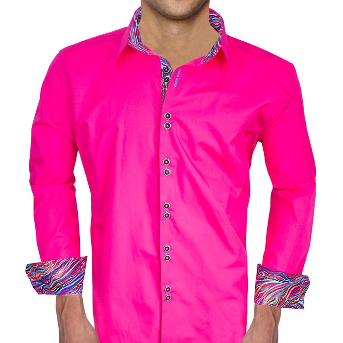 Bright colored dress shirts for men