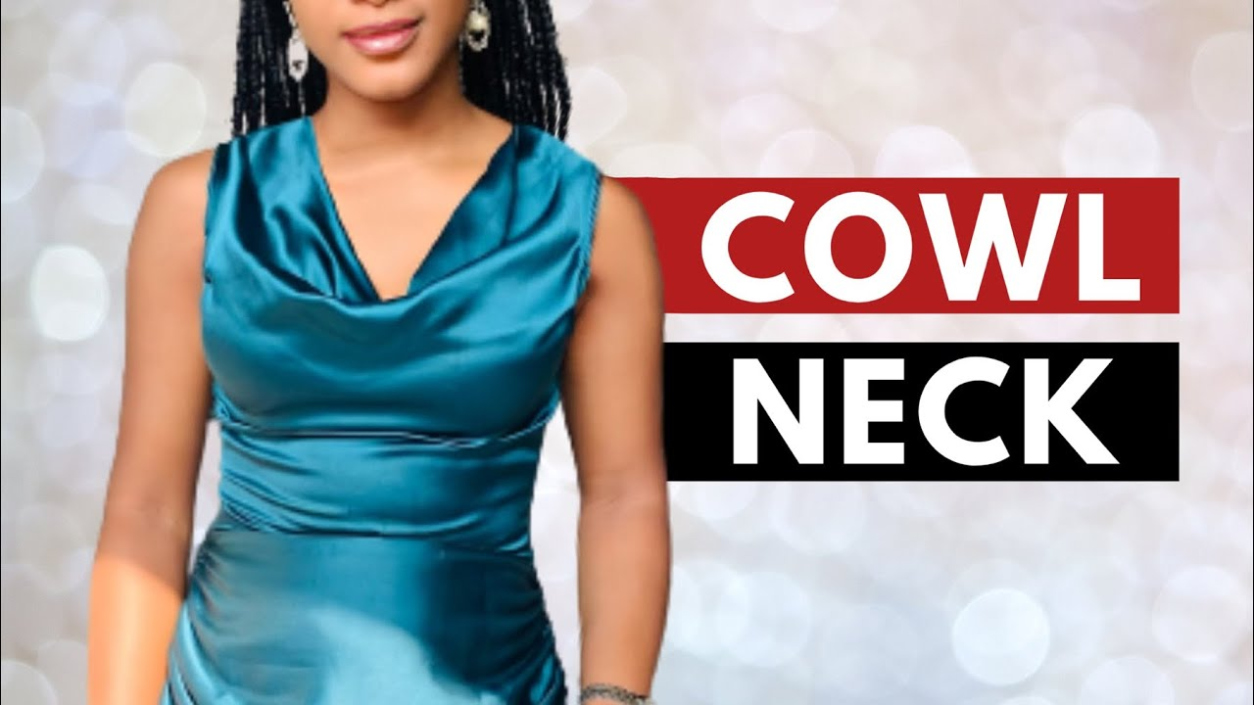 COWL NECK TUTORIAL  Drafting, Cutting & Stitching  How To Make a Cowl  Neck Ruched Dress