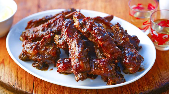 Rib ribs chinese marinade asian pork spareribs recipes barbecued bbq recipe food honey char siu meat sauce hawaiian make back