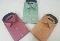 Mens brown check dress shirt