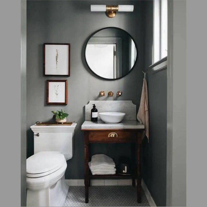 How to decorate a large powder room