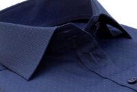 Dark blue dress shirts for men